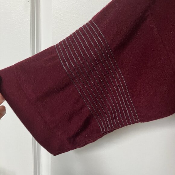 Vintage Montego Bathrobe Dressing Gown Robe 70s 90s Burgundy Retro‎ - Picture 2 of 7